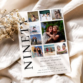 Ninety Photo Collage 90th Birthday Party 招待状