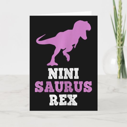 Nini-saurus Rex Dino Dinosaur Ninisaurus Funny  カード (正面)
