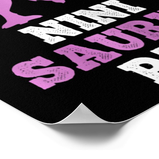 Nini-saurus Rex Dino Dinosaur Ninisaurus Funny  ポスター (角)