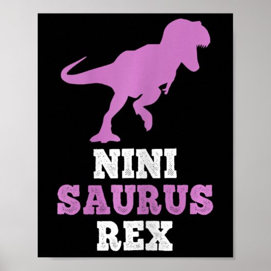 Nini-saurus Rex Dino Dinosaur Ninisaurus Funny  ポスター (正面)