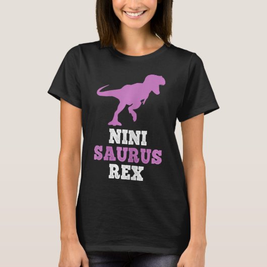 Nini-saurus Rex Dino Dinosaur Ninisaurus Funny  Tシャツ (正面)