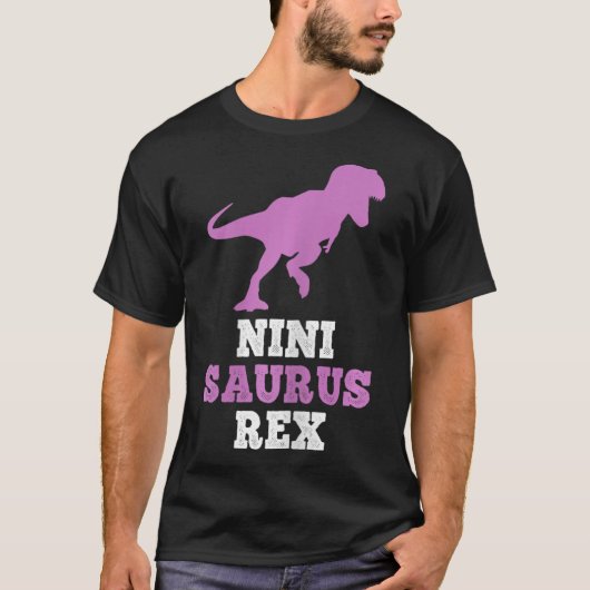 Nini-saurus Rex Dino Dinosaur Ninisaurus Funny  Tシャツ (正面)