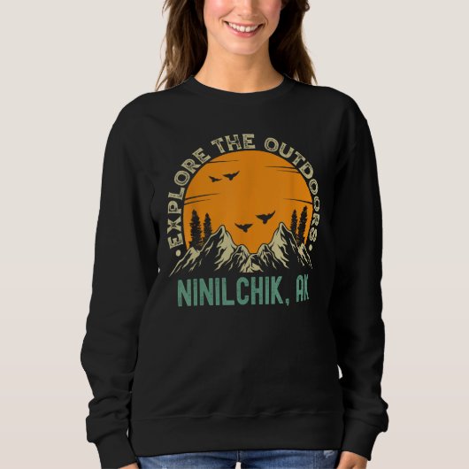 Ninilchik, Alaska -アウトドアの探索 スウェットシャツ (正面)