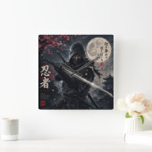 NINJA スクエア壁時計 (ホーム)