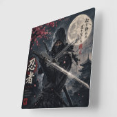 NINJA スクエア壁時計 (傾斜)