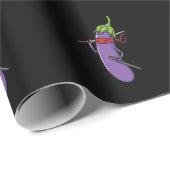 Ninja Aubergine mit Schwert ラッピングペーパー (ロールコーナー)