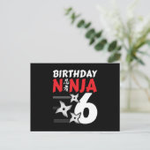 Ninja Birthday Party - Birthday Ninja 6 ポストカード (スタンド正面)