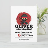 Ninja Birthday Party Invitation 招待状 (スタンド正面)
