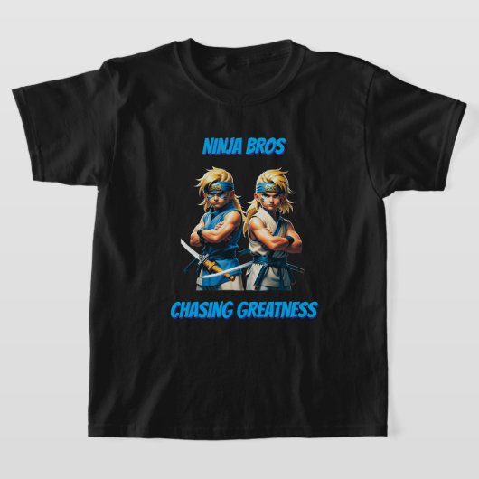 Ninja Bros 偉大さを追い求める若者 Tシャツ (レイダウン)