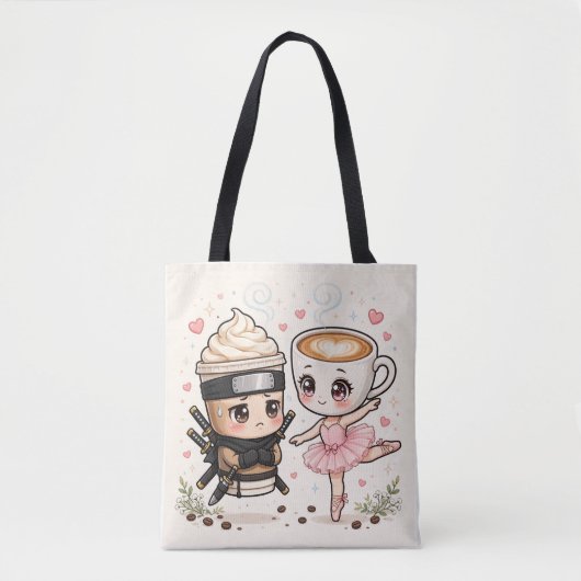 Ninja Cappuccino Assassino Love Tote トートバッグ (正面)