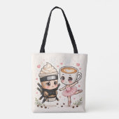 Ninja Cappuccino Assassino Love Tote トートバッグ (裏面)