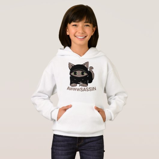 Ninja Cat Kids Shirt (正面フル)