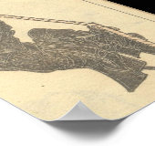 Ninja Climbing a Rope circa 1800s ポスター (角)