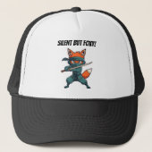 Ninja Fox Baseball Cap – Cute Martial Arts Fox Hat キャップ (正面)