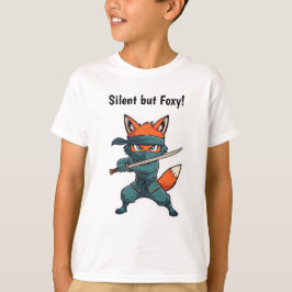 Ninja Fox Kids T-Shirt – Cute Martial Arts Fox Tee Tシャツ