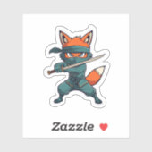 Ninja Fox Sticker – Cute Fox Vinyl Decal シール (シート)
