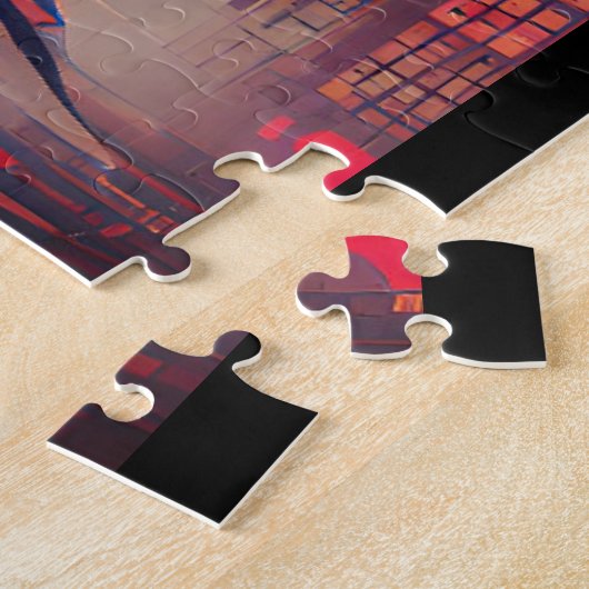 Ninja ghosts fantasy graphic abstract art  ジグソーパズル (側面)