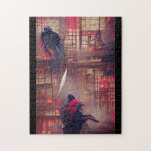 Ninja ghosts fantasy graphic abstract art  ジグソーパズル (縦)