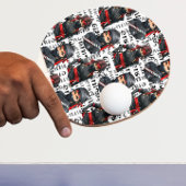 Ninja Girls Anime With Text Pattern Design 卓球ラケット