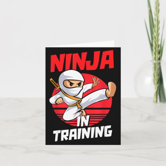 Ninja In Training Costume Party Warrior Boys Girls カード (正面)