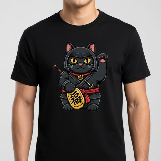 Ninja Maneki Neko  Tシャツ