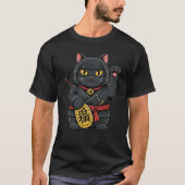 Ninja Maneki Neko Tシャツ (正面)