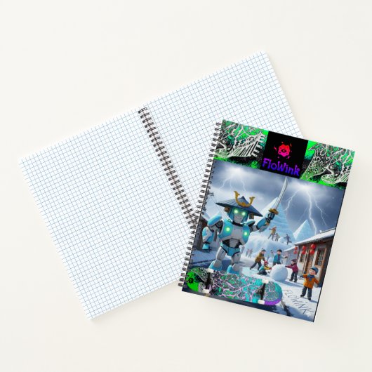 Ninja Robot Spiral Notebook ノートブック (内部)