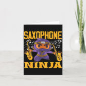 Ninja Saxophonist Saxophone Tee カード (正面)
