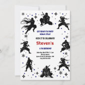 Ninja style kids birthday 招待状 (正面)