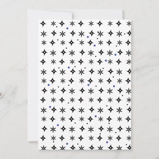 Ninja style kids birthday 招待状 (裏面)