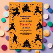 Ninja style kids birthday 招待状