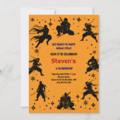 Ninja style kids birthday 招待状 (正面)