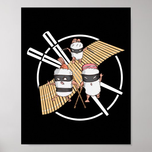 Ninja Sushi Begins A Rescue Mission Karate  ポスター (正面)