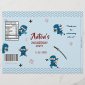 Ninja Warrior Birthday Favor Chip Bag Wrapper チラシ (正面)