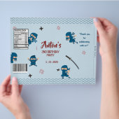 Ninja Warrior Birthday Favor Chip Bag Wrapper チラシ (手)
