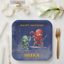 Ninja Warrior Birthday Party ペーパープレート
