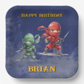 Ninja Warrior Birthday Party ペーパープレート (正面)