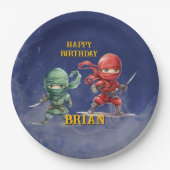 Ninja Warrior Birthday Party ペーパープレート (正面)