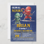 Ninja Warrior Birthday Party 招待状 (正面)