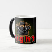 Ninja Warrior Fight Mascot Gaming Logo モーフィングマグカップ (正面左)