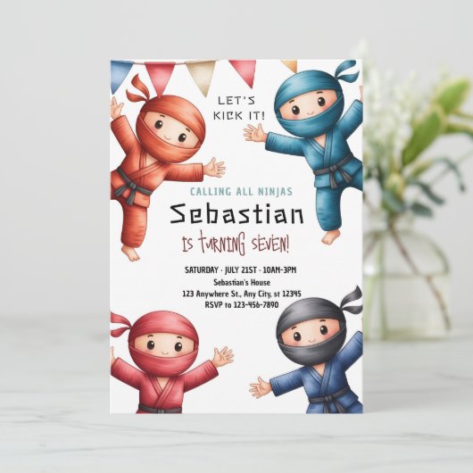 Ninja Warriors Karate Birthday 招待状 (スタンド正面)