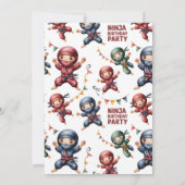 Ninja Warriors Karate Birthday 招待状 (裏面)