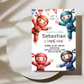 Ninja Warriors Karate Birthday 招待状