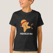 Ninjabread Man おもしろい Gingerbread Pun Dark BG Tシャツ (正面)