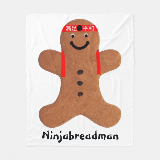 Ninjabreadman biscuit (クッキー) フリースブランケット (正面)