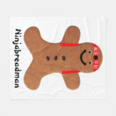 Ninjabreadman biscuit (クッキー) フリースブランケット (正面(横))