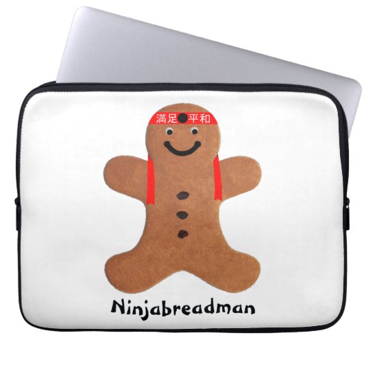 Ninjabreadman biscuit (クッキー) ラップトップスリーブ (正面)