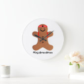 Ninjabreadman biscuit (cookie)アクリル時計 ラージ壁時計 (ホーム)
