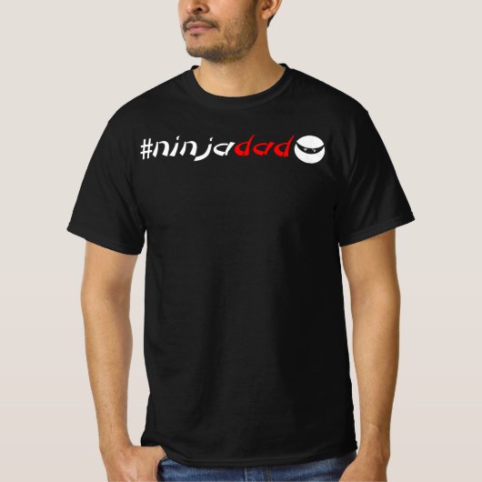 #ninjadad今まで最高のも忍者パパ tシャツ (正面)