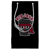 Ninjavaおもしろい忍者JavaコーヒープンダークBG スモールペーパーバッグ (正面)